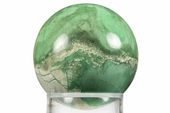 Polished Forest Green Lucin Variscite Sphere - Utah #336533